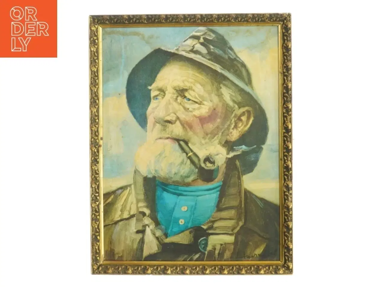 Billede 1 - Sømandsmaleri med ramme (str. 42 x. 33 cm)