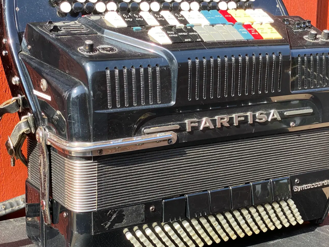 Billede 1 - Italiensk Farfisa 3-koret harmonika – Syntaccordio