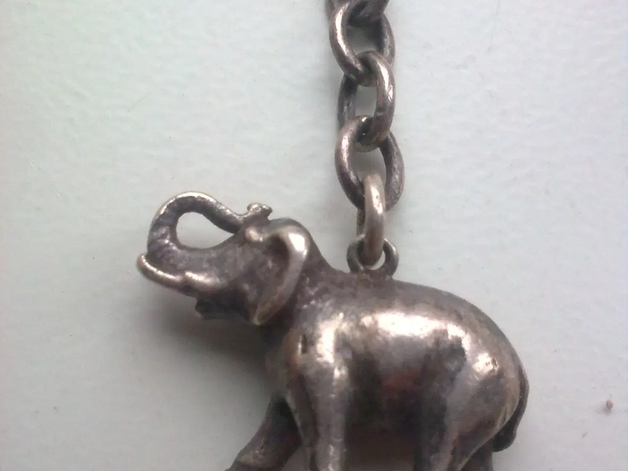 Billede 2 - Elefant vedhæng til urkæde metal VINTAGE