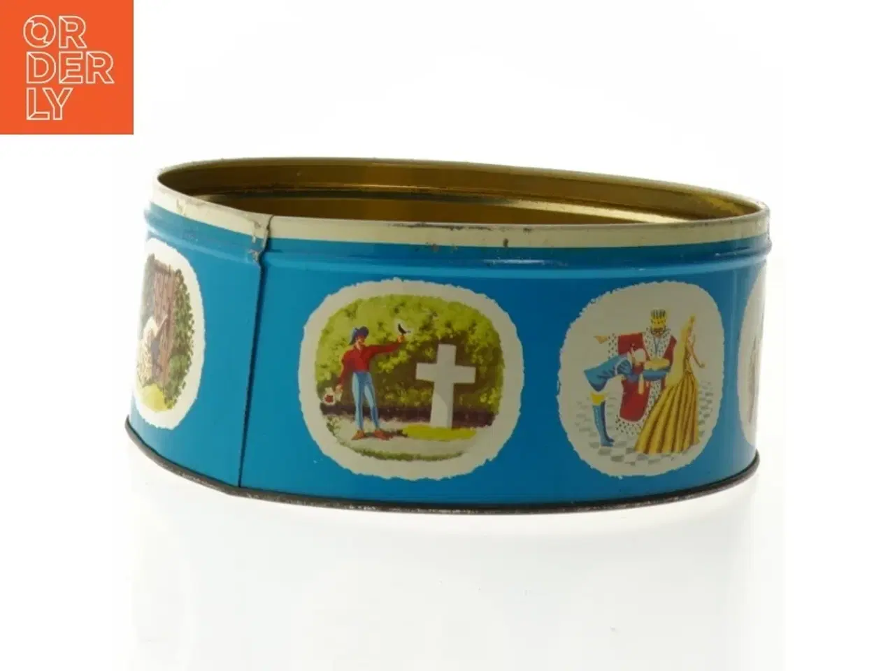 Billede 4 - Vintage H.C. Andersen Svinedrengen dåse fra Ira (str. Ø. 20 cm)