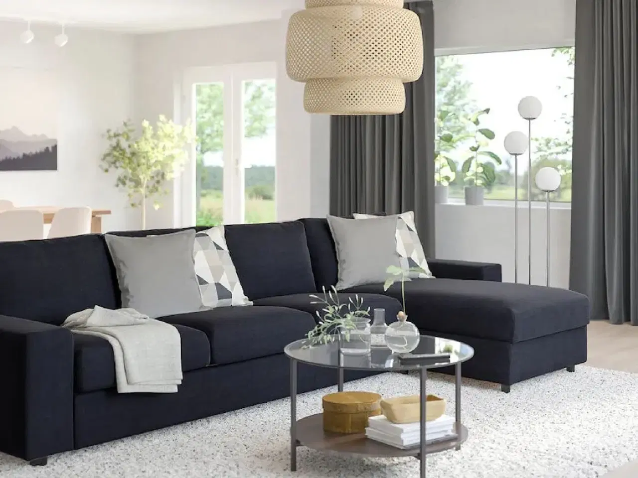 Billede 1 - Sofa IKEA VIMLE (4-pers, sortblå)