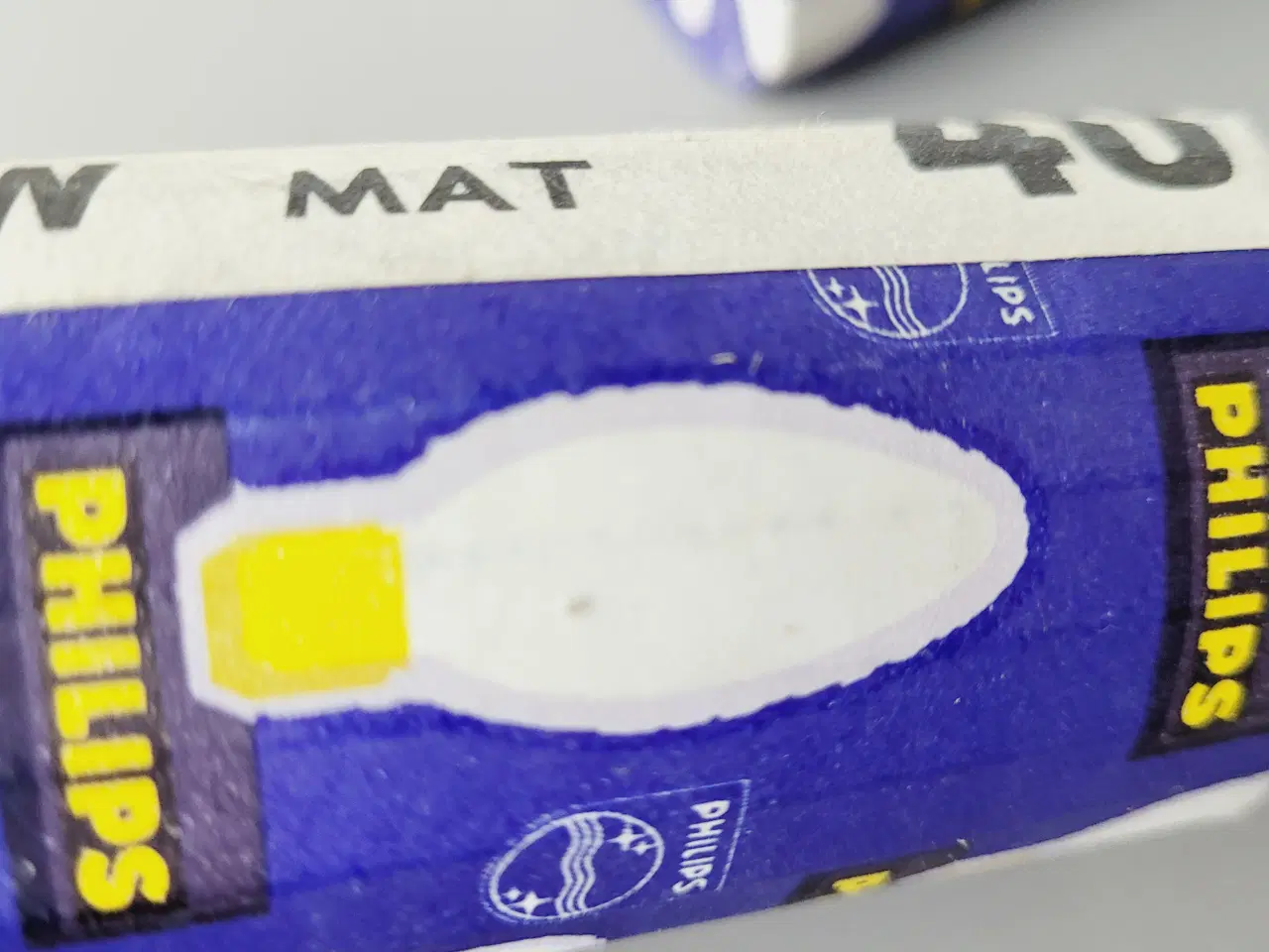 Billede 4 - ⭐️: 4 stk. Vintage Philips "MAT" glødepærer – 40W