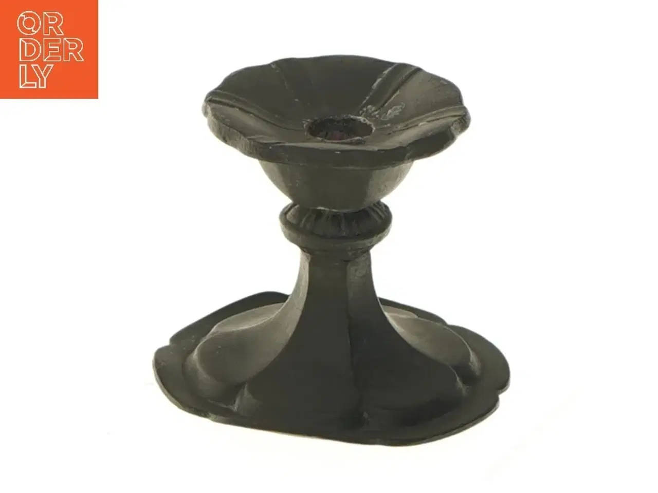 Billede 1 - Lille lysestage i tin (str. 6 cm)