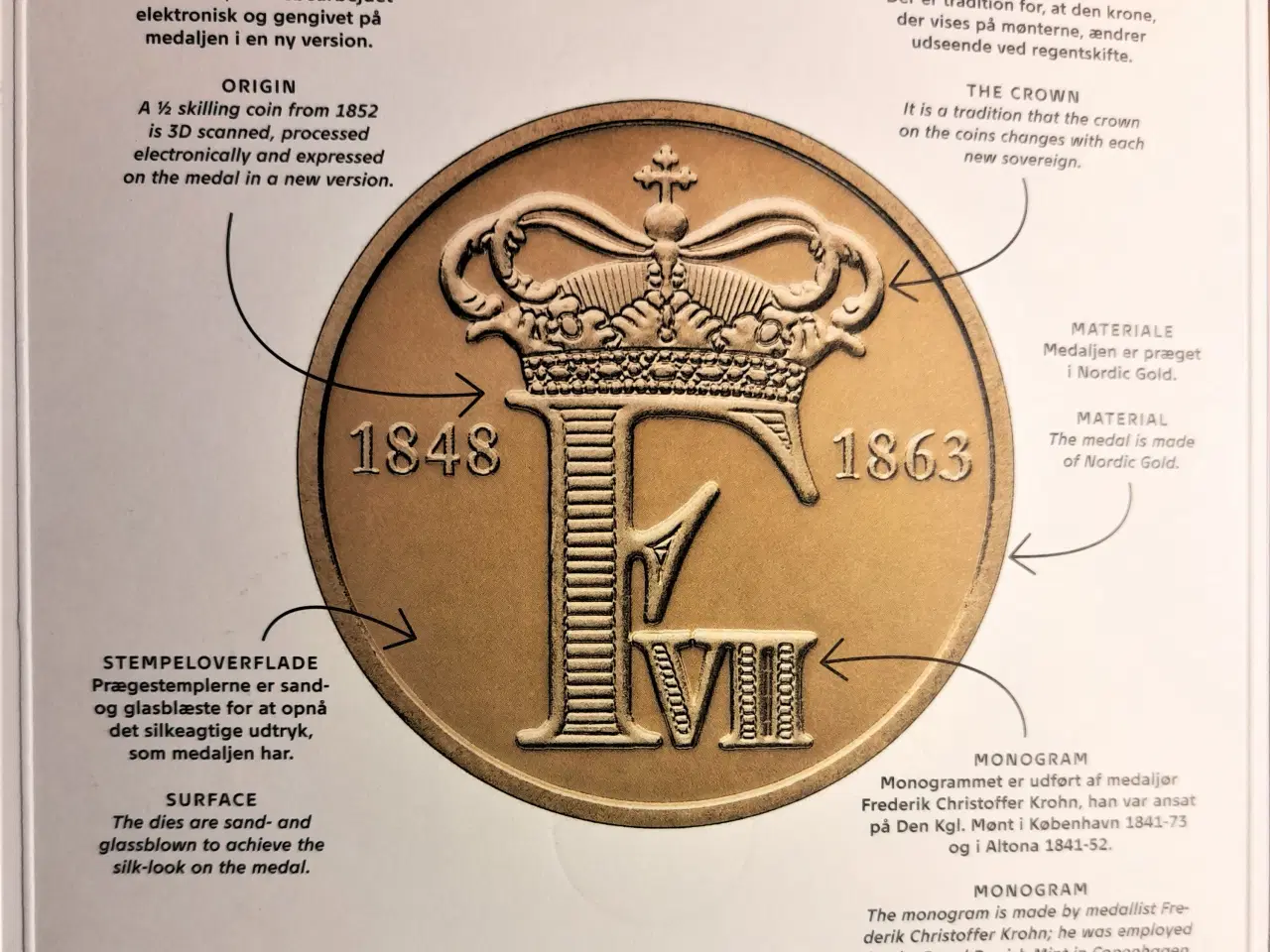 Billede 2 - DET KGL MØNTSÆT 2015 Med FREDERIK VII  Monogram