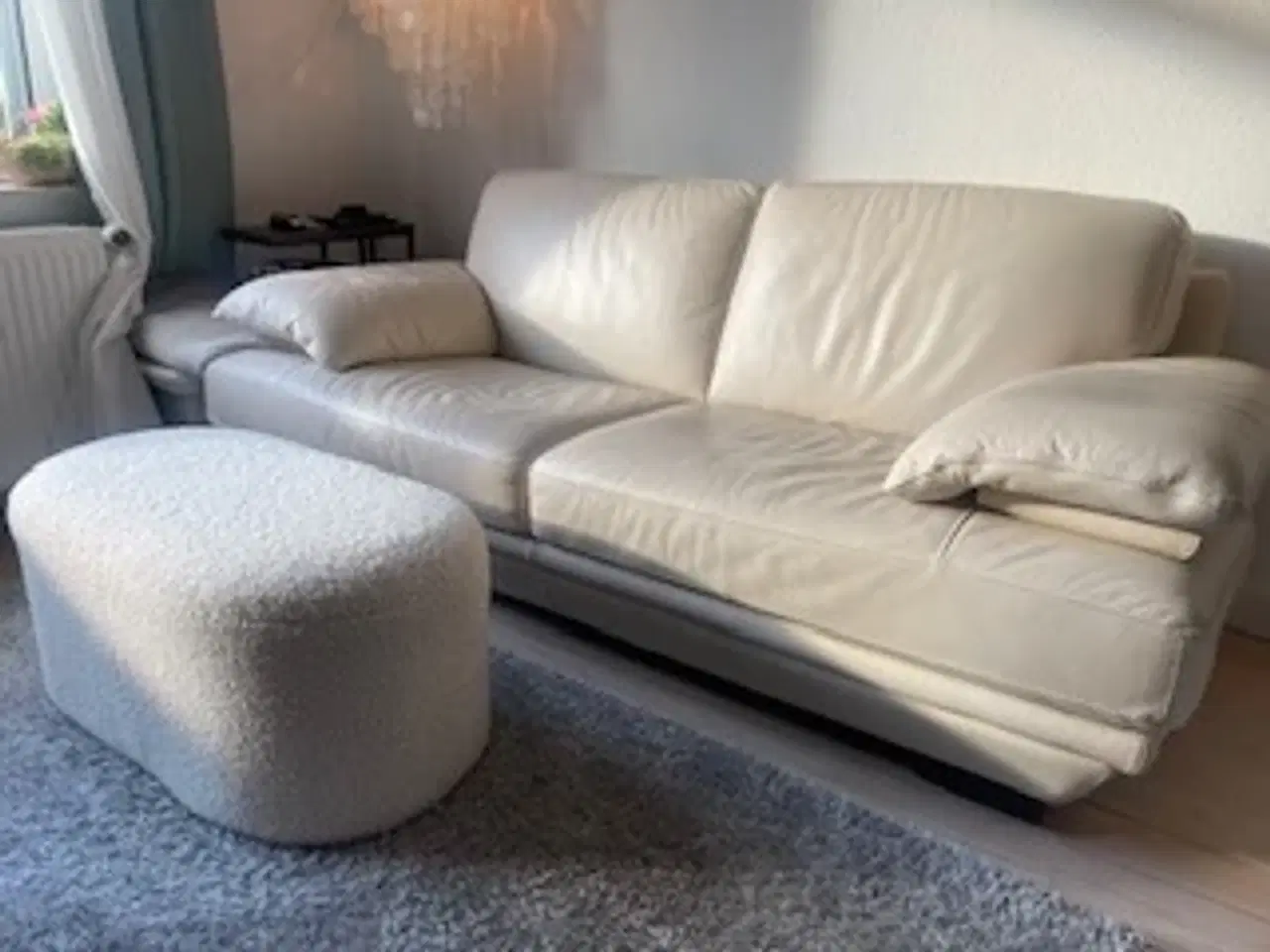 Billede 1 - Lækker Natuzzi sofa ægte læder i Beige