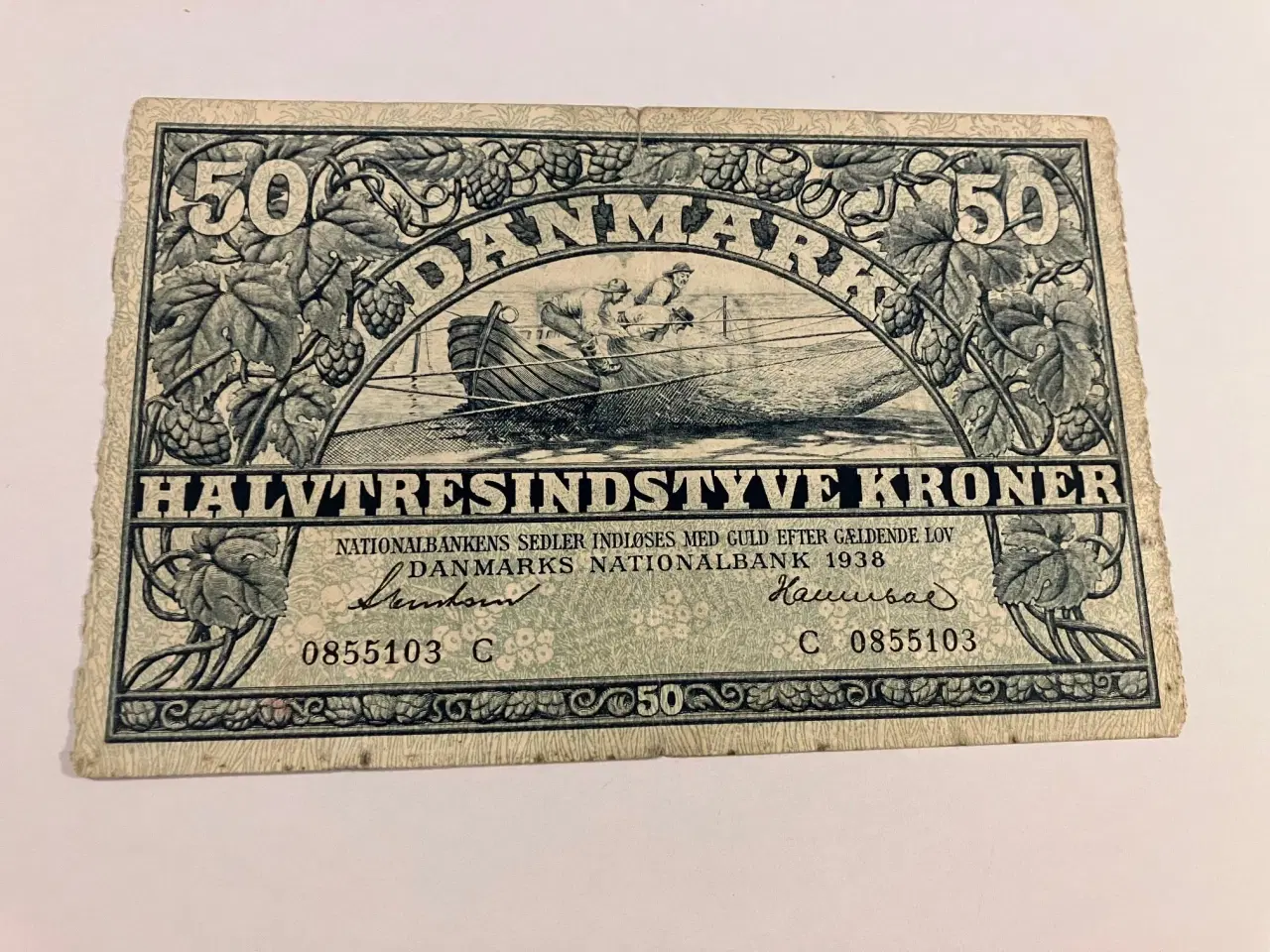 Billede 1 - 50 Kroner 1938 C - Kuglepen på bagside