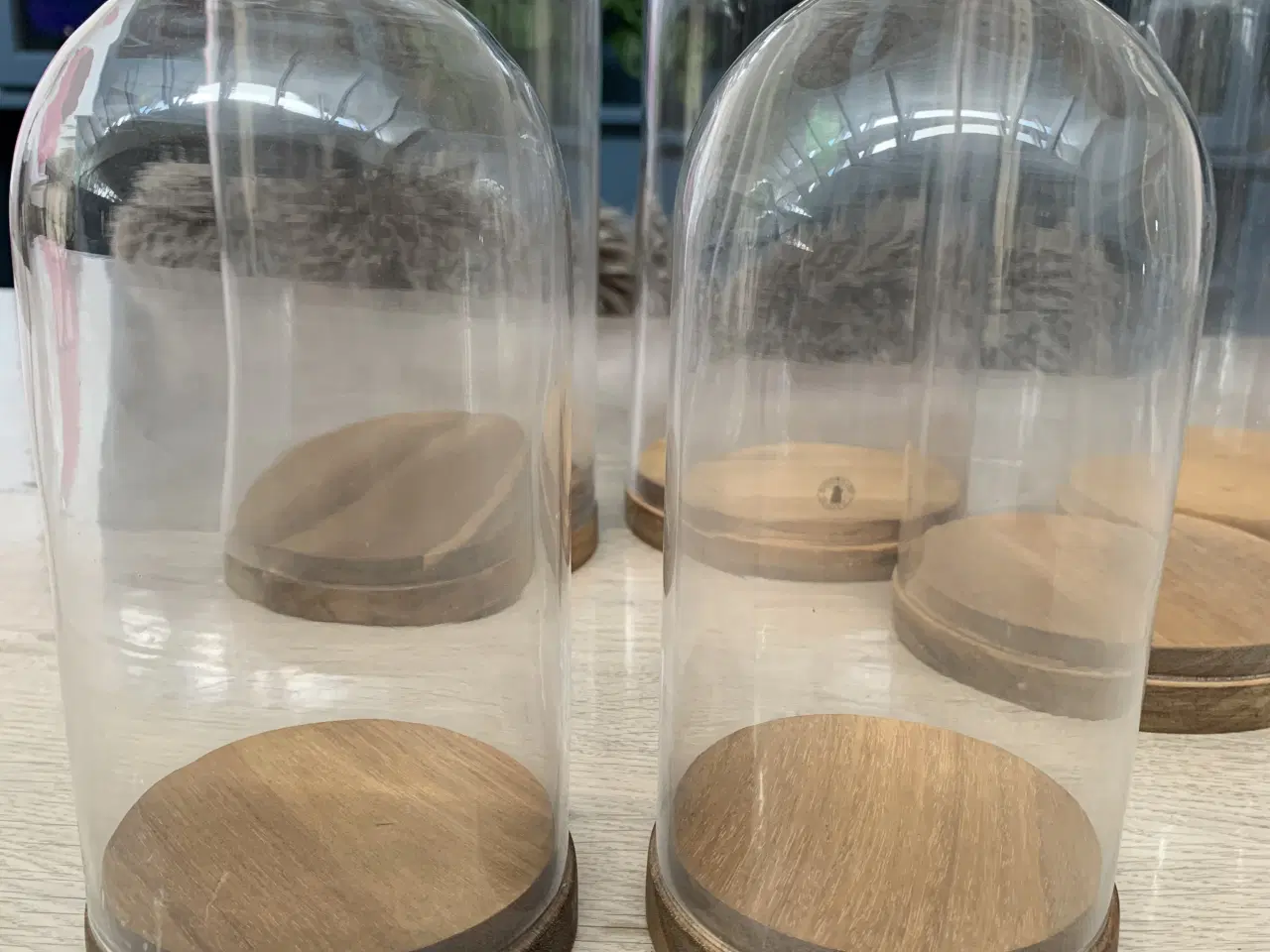 Billede 2 - Smukke glaskupler med træbund