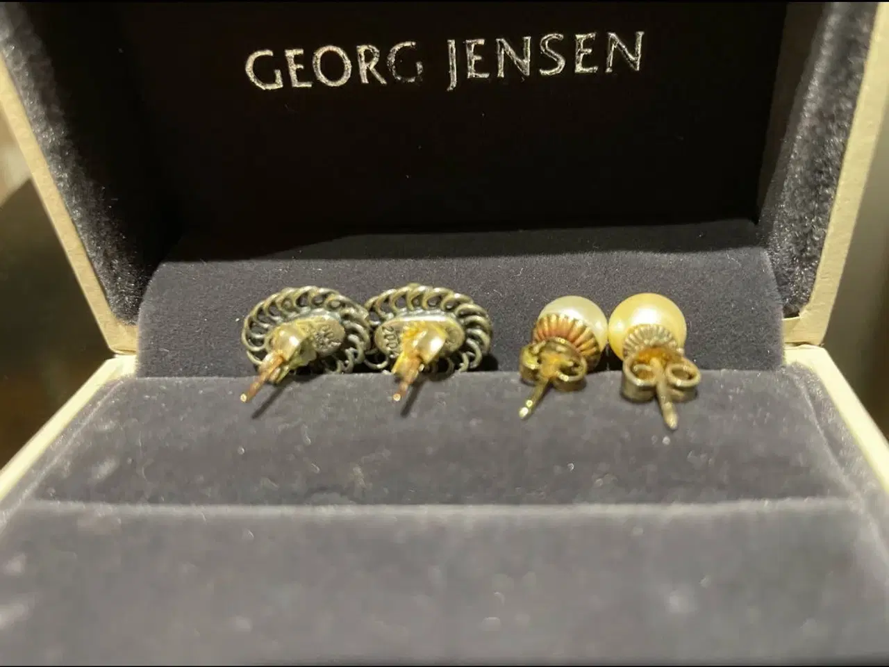Billede 3 - Perle og sølv/ædelsten øreringe Georg Jensen 2004