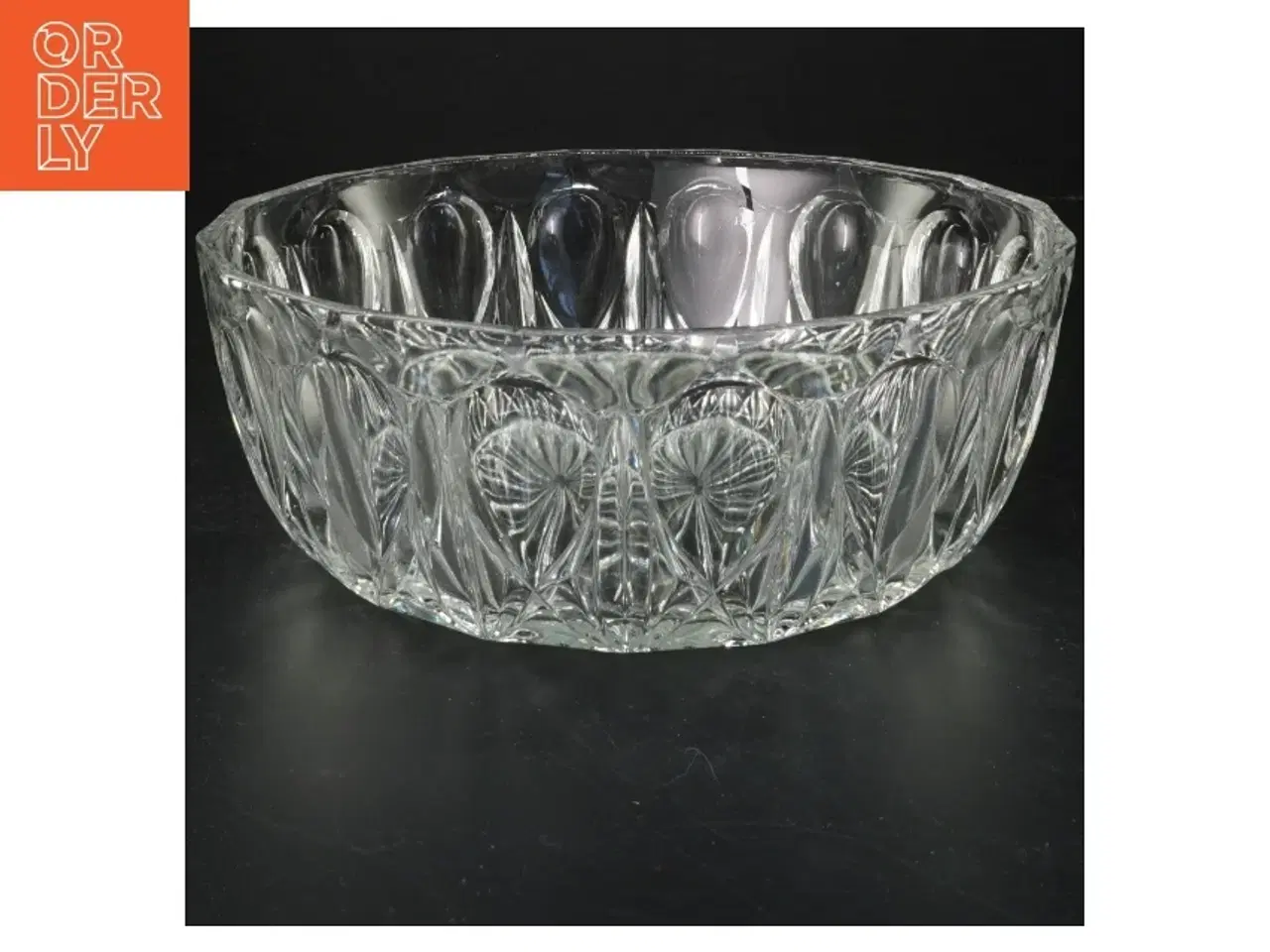 Billede 1 - Dekorativ glasskål (str. Ø 23x8 cm)