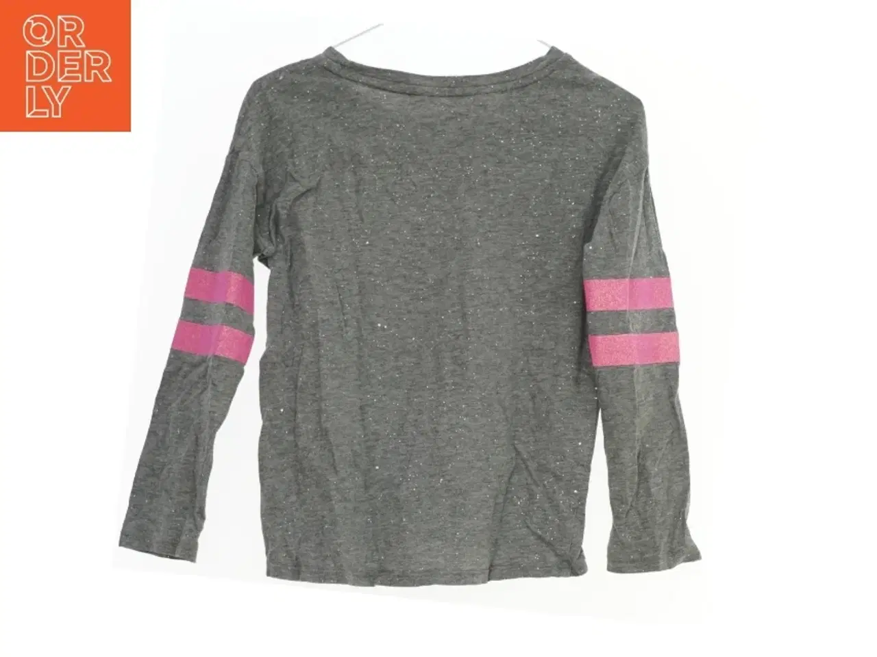 Billede 2 - Langærmet grå bluse med pink detaljer fra OshKosh fra OshKosh (str. 104)