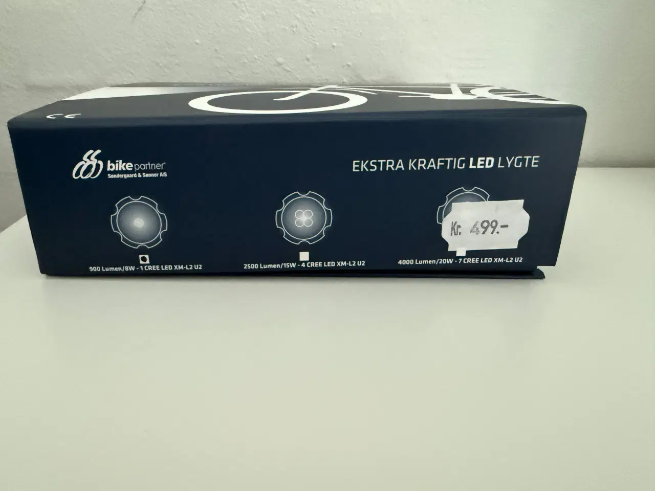 Billede 3 - Lygte High Power 900 Lumen CE + Laxo Rear Light 