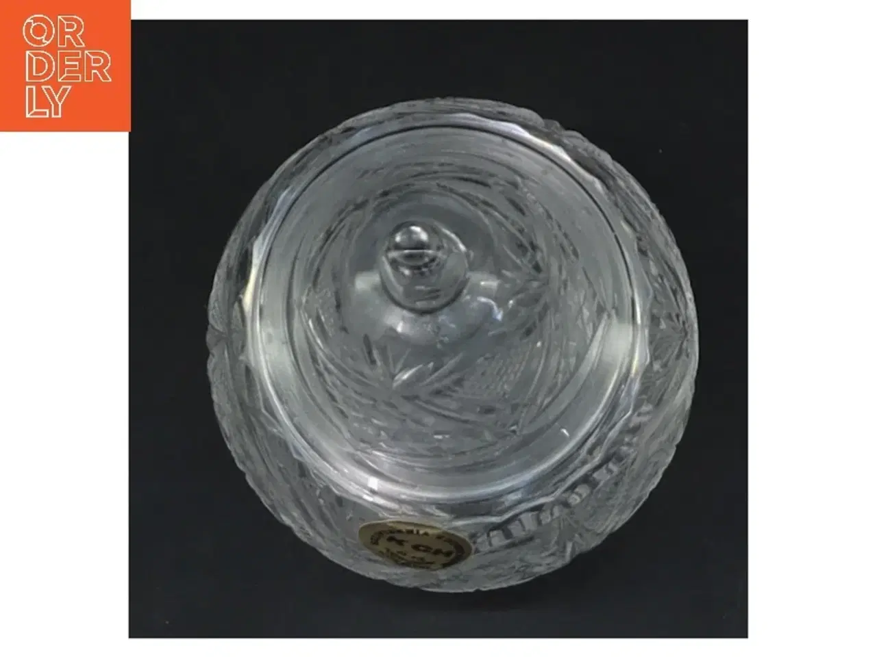 Billede 4 - Krystal glas med låg(str. 12 cm) (str. 12 cm)