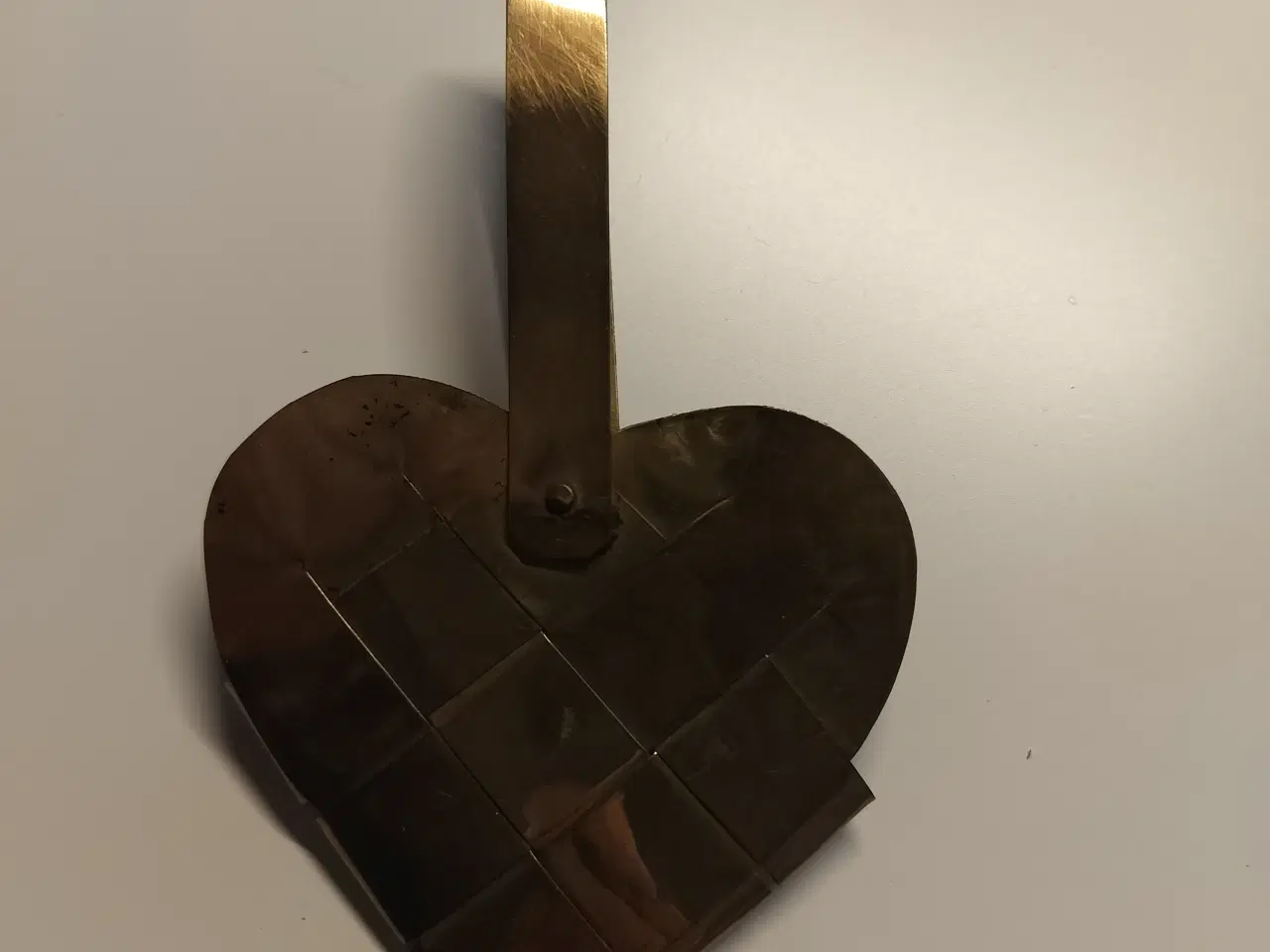 Billede 1 - Gammelt julepynt. Messing hjerte i messing 14 x 8