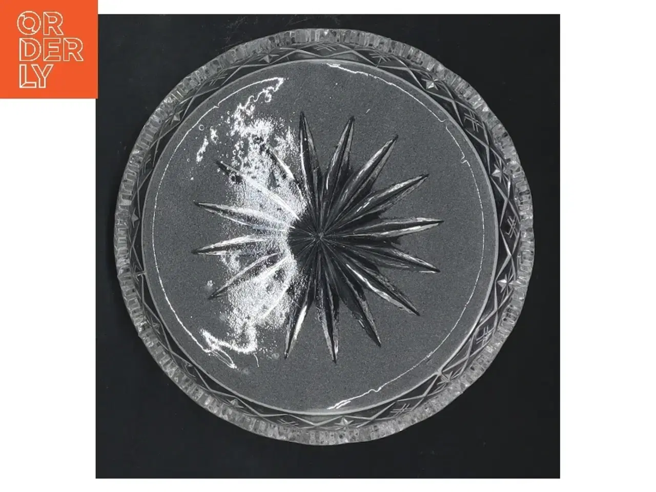 Billede 2 - Glasfad, krystal (str. Ø 12 cm)