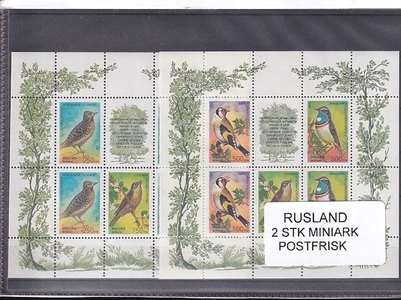 Billede 1 - Rusland, 2 Stk. Miniark - Postfrisk