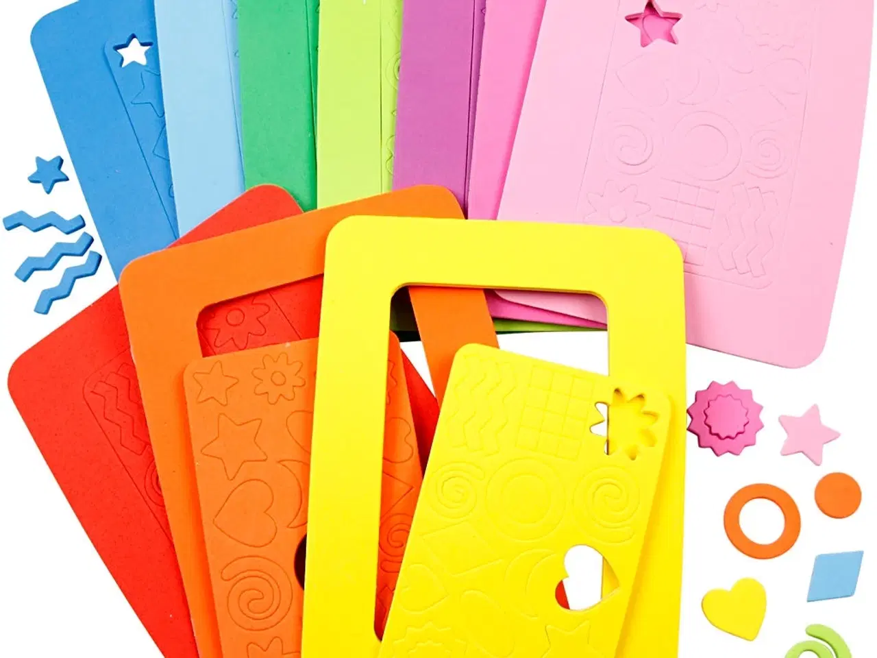 Billede 1 - Mosgummirammer 13x18 cm - 10 Assorterede Farver