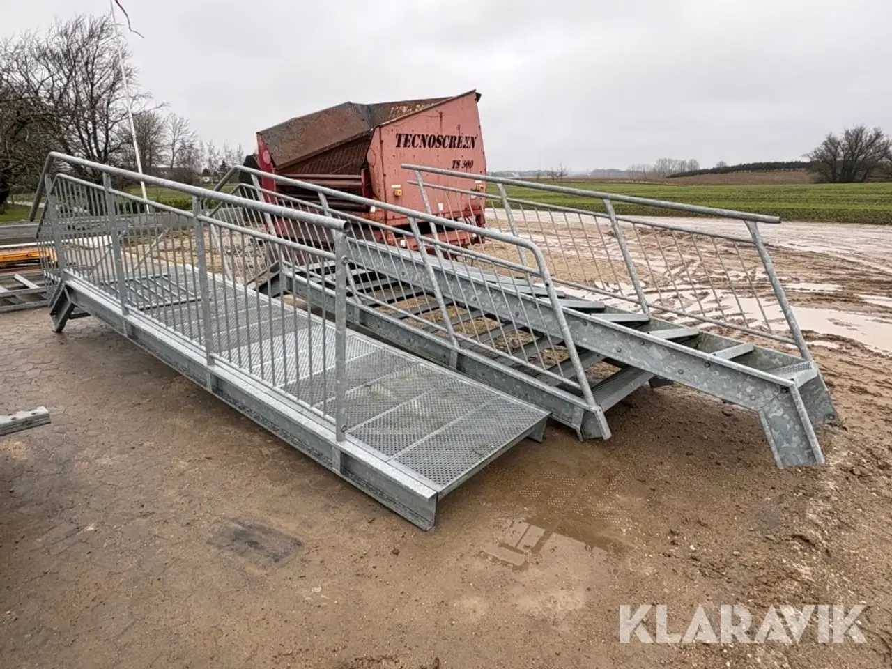 Billede 1 - Trapper plus afsats/gangbro Galvaniseret