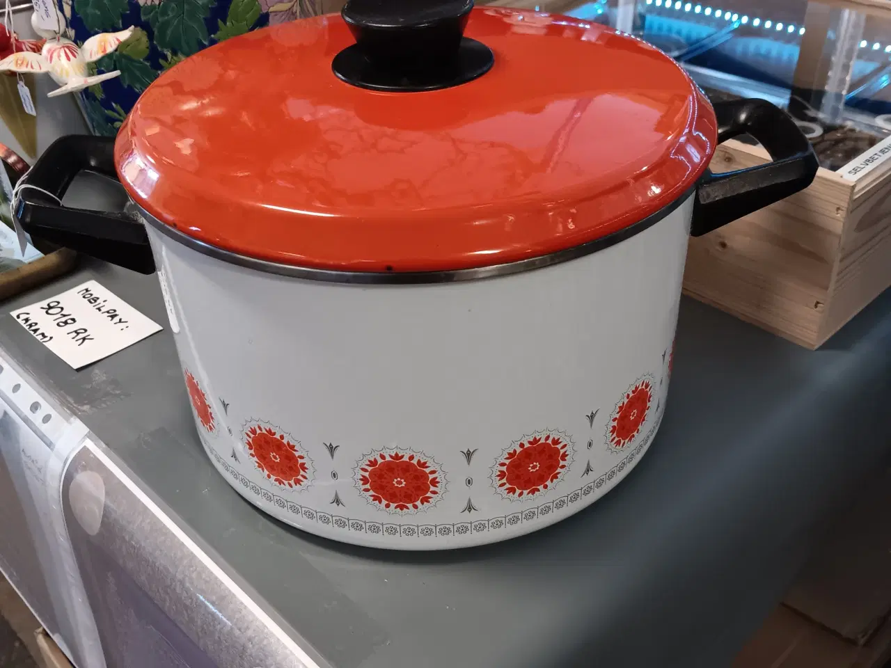 Billede 1 - Retro emaljegryde i rigtig flot stand.