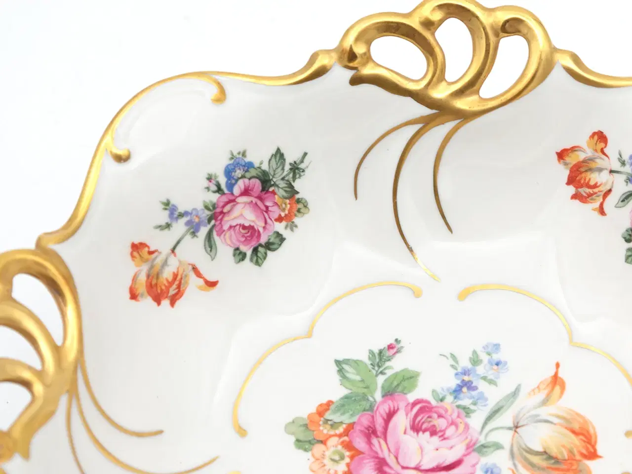 Billede 8 - Stor vintage tysk håndemaljeret porcelænsskål fra 
