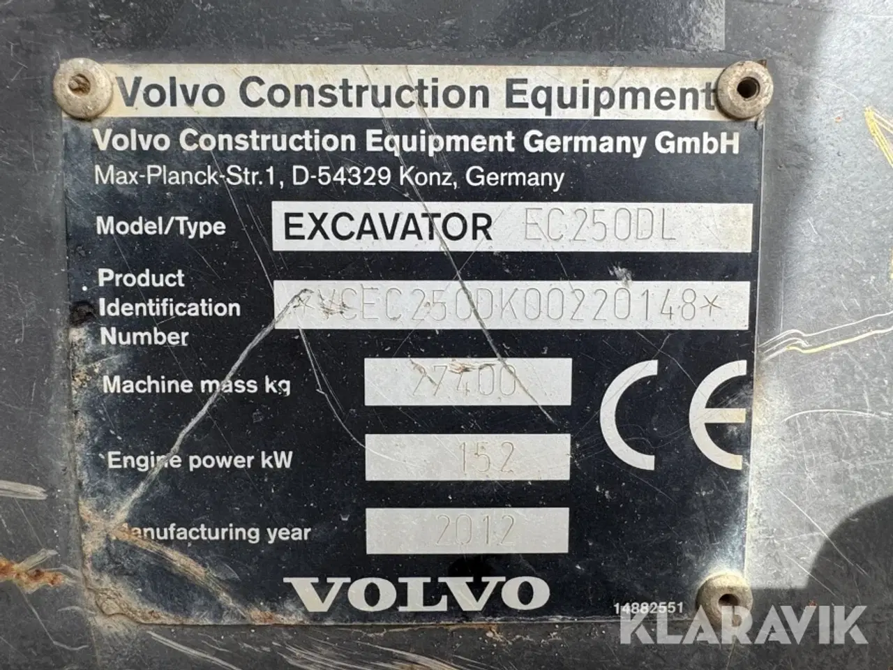 Billede 5 - Gravemaskine Volvo Excavator EC250DL