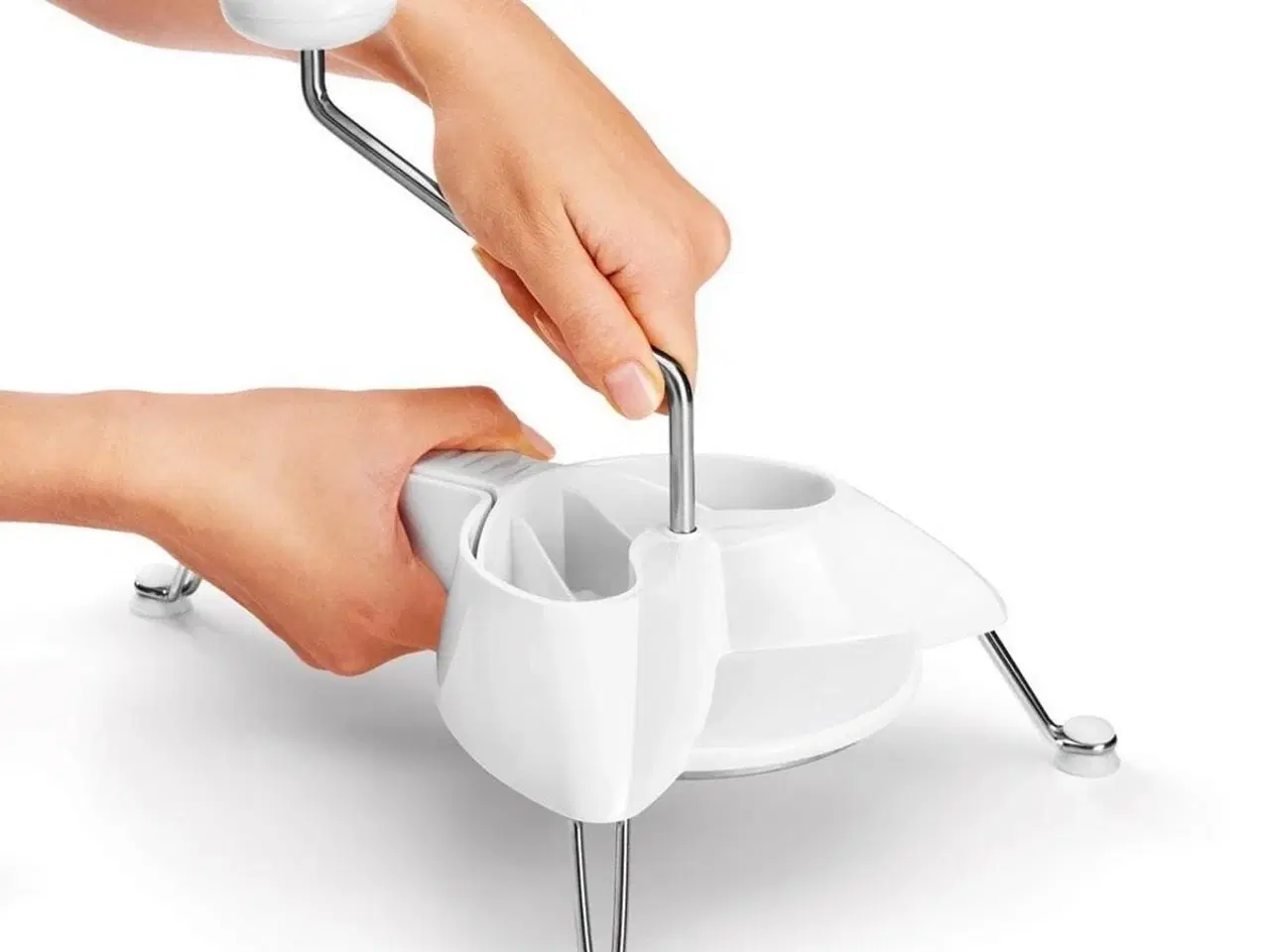 Billede 3 - Metaltex rivejern med ben - hvid, rustfrit stål (Ø 24 cm)