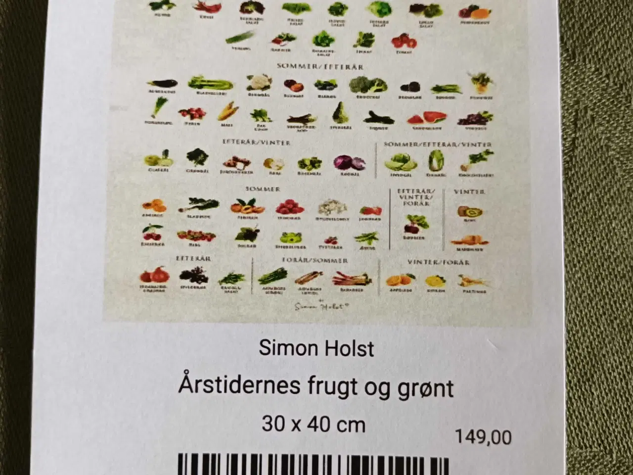 Billede 3 - Plakat ÅRSTIDERNES FRUGT OG GRØNT 