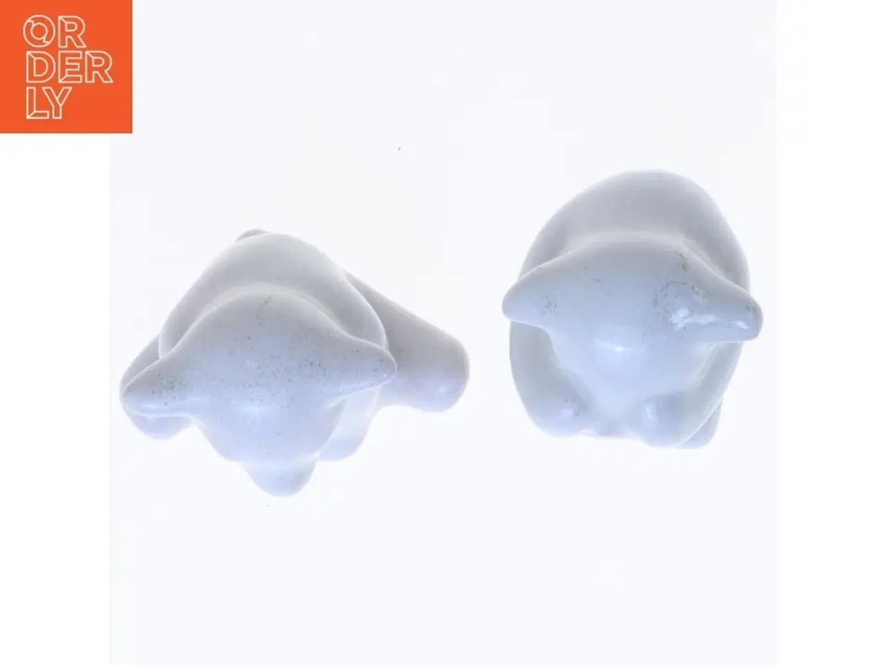 Billede 4 - Keramiske figurer, sæt af to fra L. Hjorth (str. 5 cm)