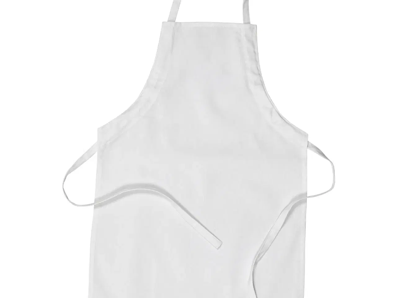 Billede 1 - Børneforklæde i 100% bomuld - Hvid, str. 4-6 år