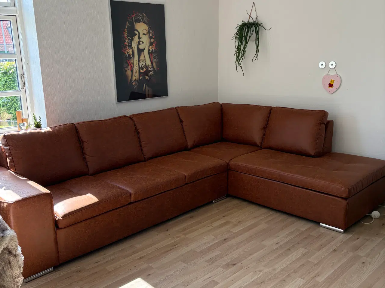 Billede 3 - Læder Hjørnesofa 
