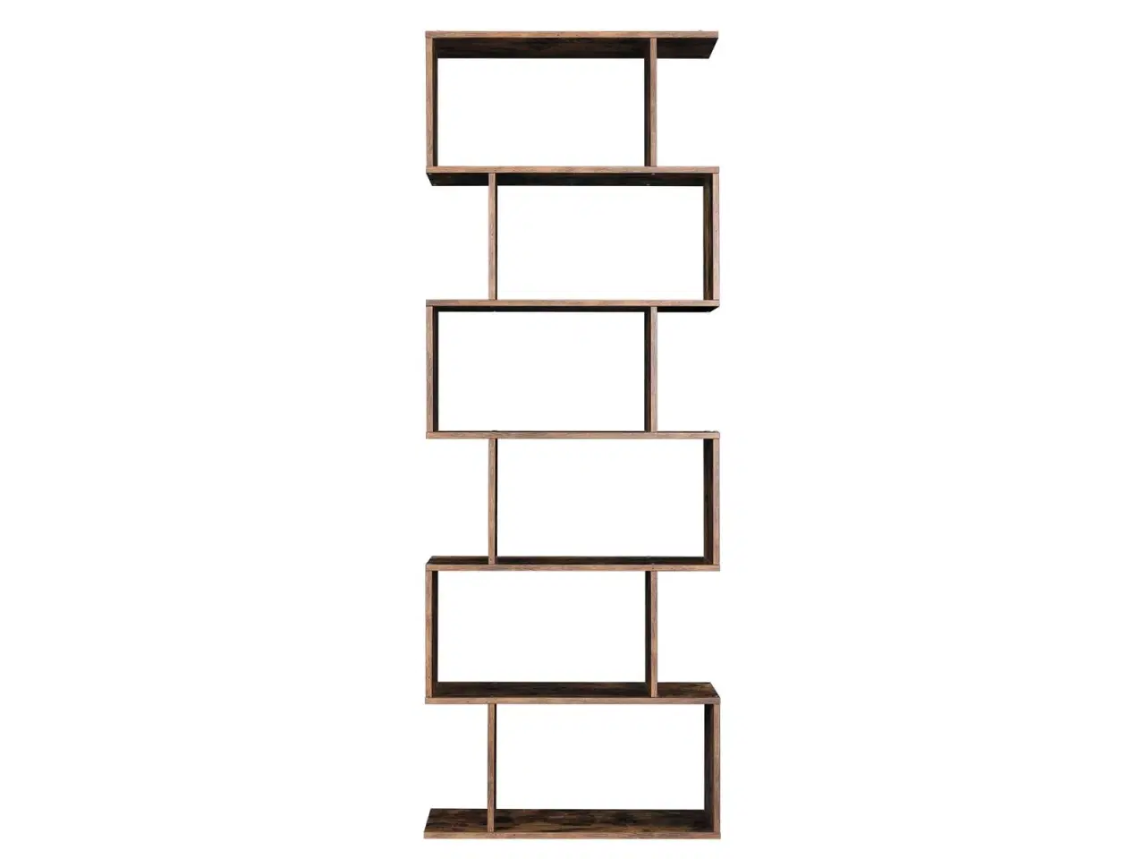 Billede 4 - Bogreol 6 hylder – SONGMICS VASAGLE, fritstående kubereol, rumdeler, rustik brun