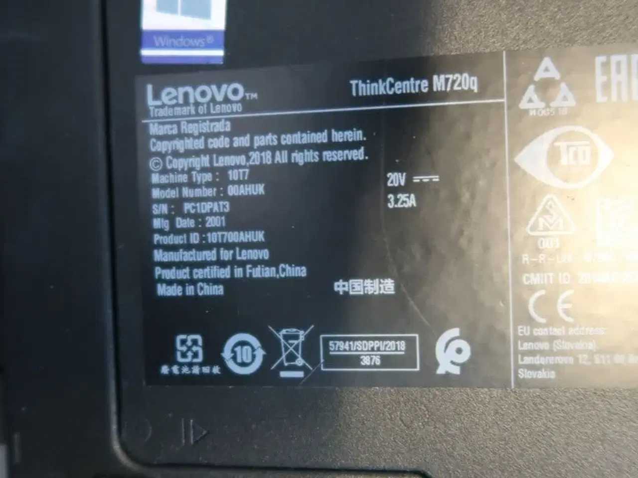 Billede 3 - Computer LENOVO ThinkCentre M720q