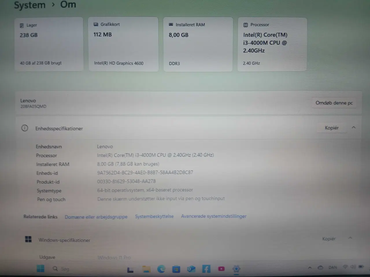 Billede 2 - Lenovo thinkpad T540p Windows 11pro