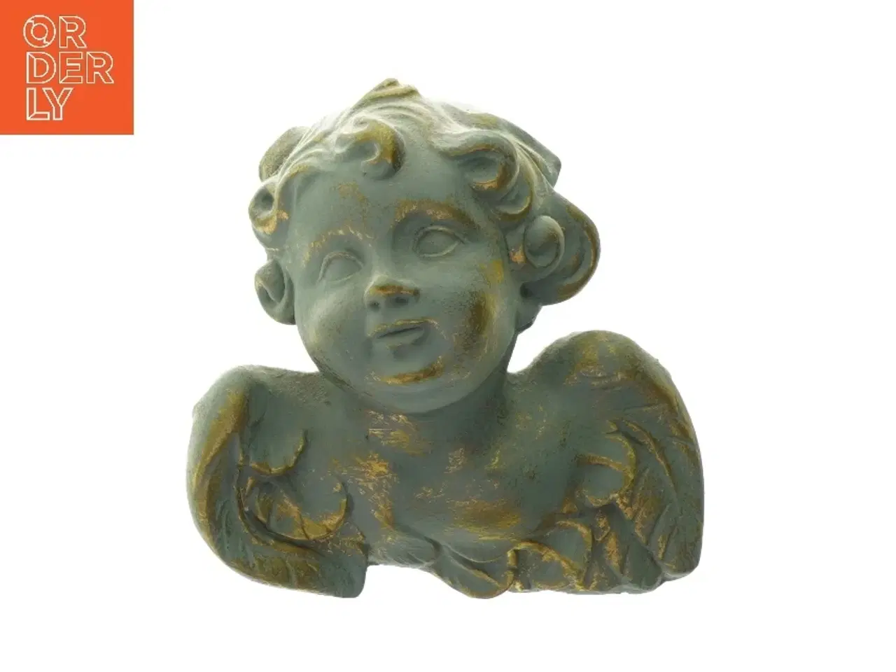 Billede 1 - Dekorativ englefigur fra Ukendt (str. LBH: 17x19x6cm)