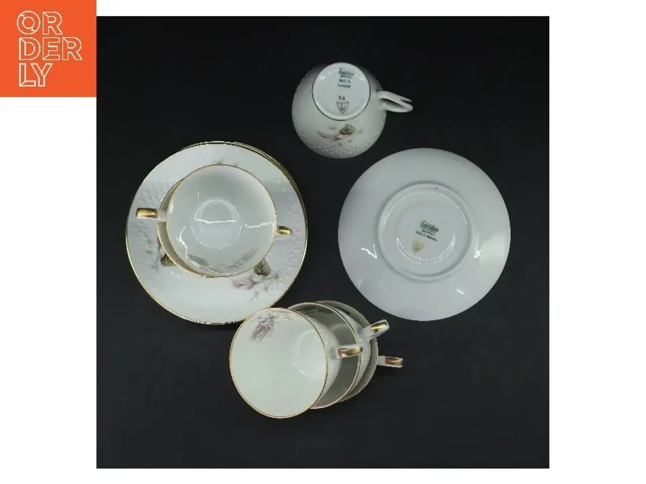 Billede 3 - Porcelænskopper med underkopper fra Edelstein Bavaria (str. 6 stk Ø 7,5 & 13,5 cm)