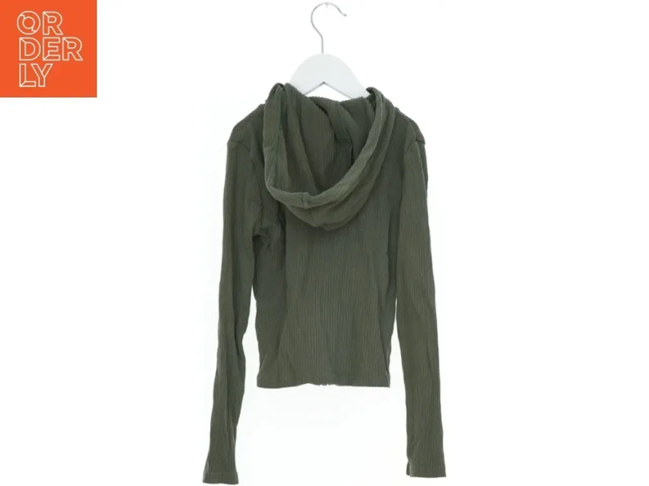 Billede 2 - Ribbet hættetrøje med lynlås fra H&M (str. 140)