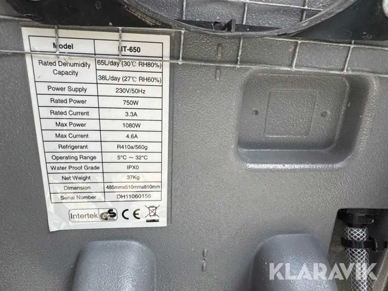 Billede 2 - Affugter Intertek Ht650