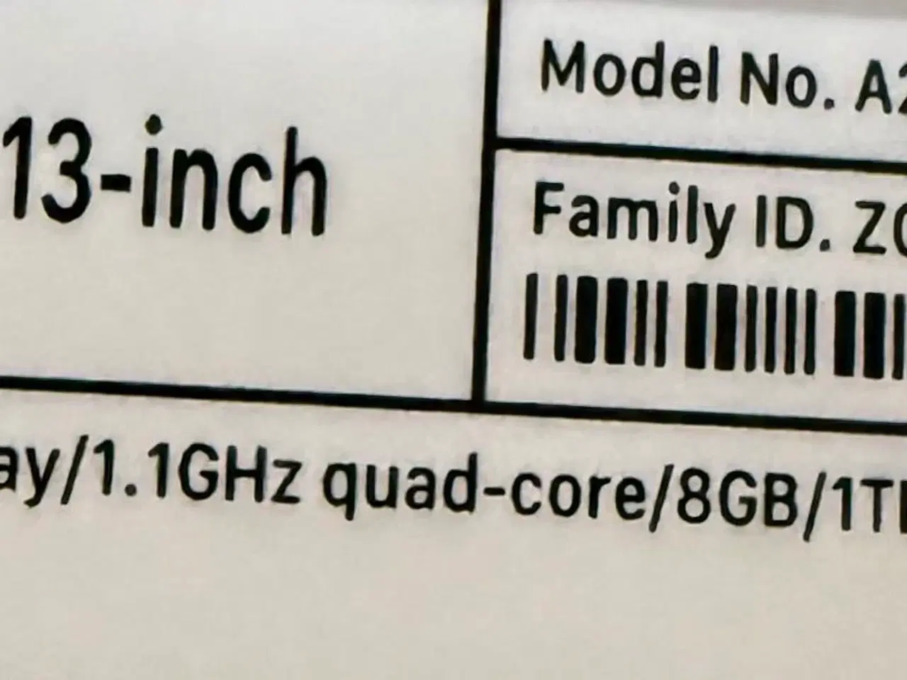 Billede 12 - 2020 Macbook Air 1TB SSD, 8GB RAM