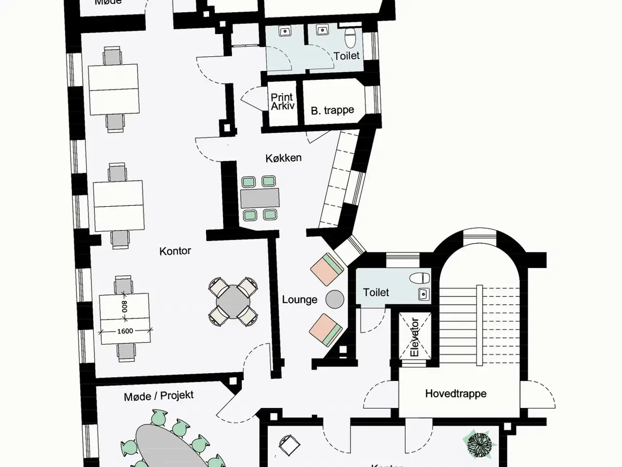 Billede 9 - Nyistandsat kontor i historisk ejendom i hjertet af København - lige ved Hovedbanegården