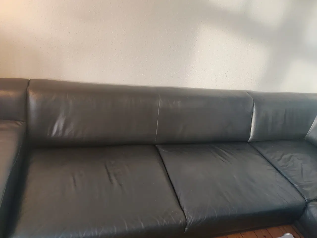 Billede 2 - Lædersofa med chaiselong