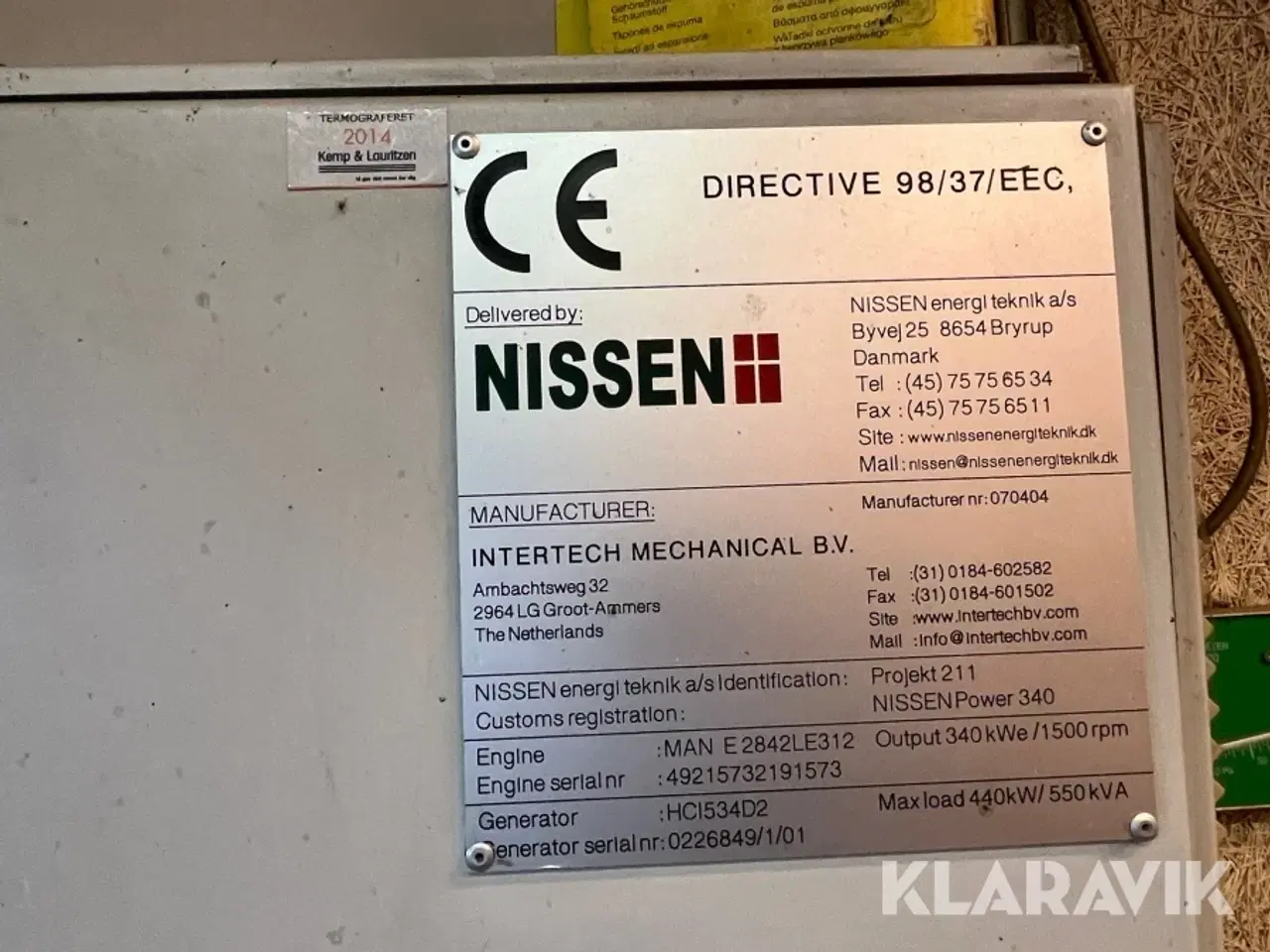 Billede 6 - Generator Nissen/MAN E2842LE312 Biogas/diesel