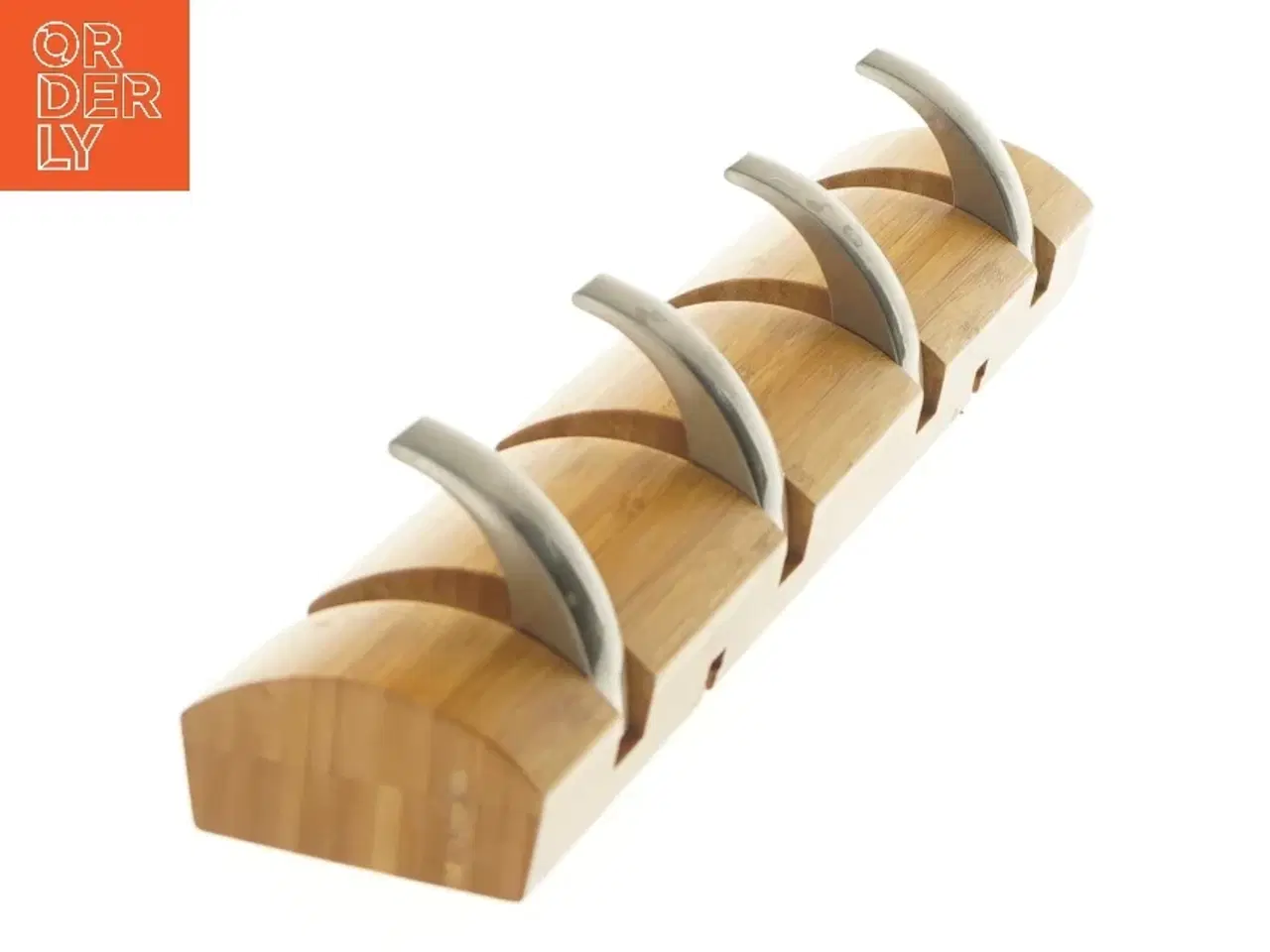 Billede 5 - Knagerække i bambus med metalbeslag (str. 41,5x6,5 cm)