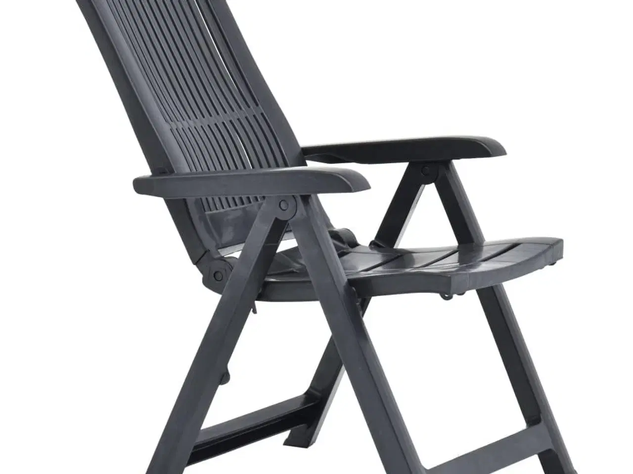 Billede 5 - Havelænestole 2 stk. plastik antracitgrå
