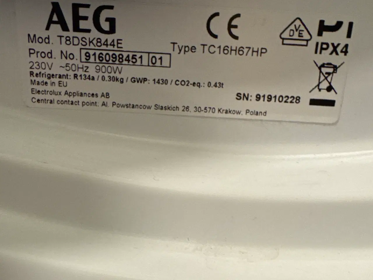 Billede 4 - AEG Vaskemaskine og Tørretumbler