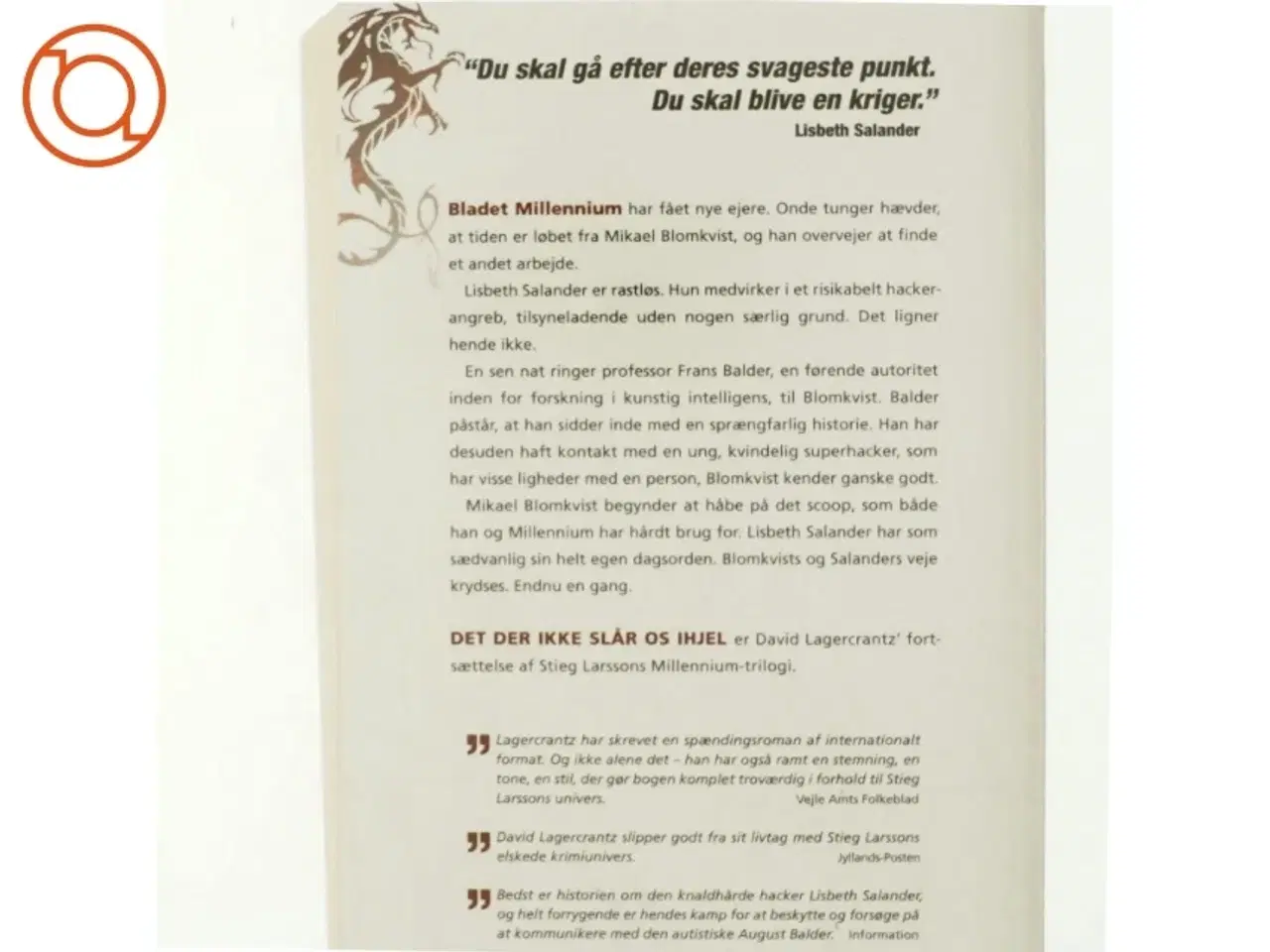 Billede 3 - Det der ikke slår os ihjel af David Lagercrantz (Bog)