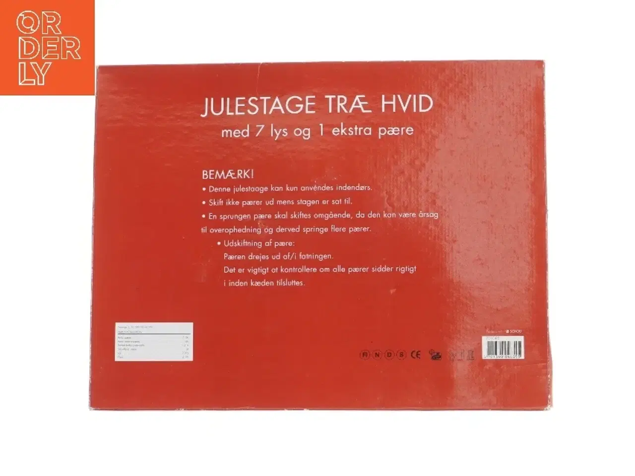 Billede 4 - Julestage med 7 lys fra Schou (str. 40,5 cm)