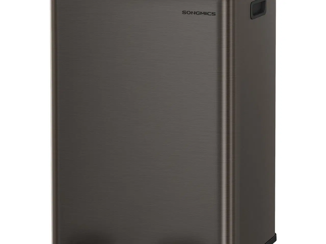 Billede 1 - Dobbelt skraldespand 2 x 30 l med soft-close og pedal – rustfrit stål, skifergrå