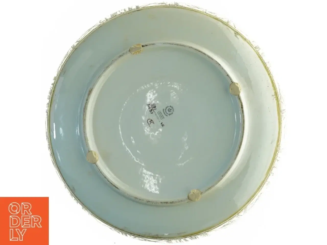 Billede 3 - enera kunst fajance fra Royal Copenhagen / Aluminia. Stor bowle / skål. Nummer 591/3430. (str. 34 x 34 cm)