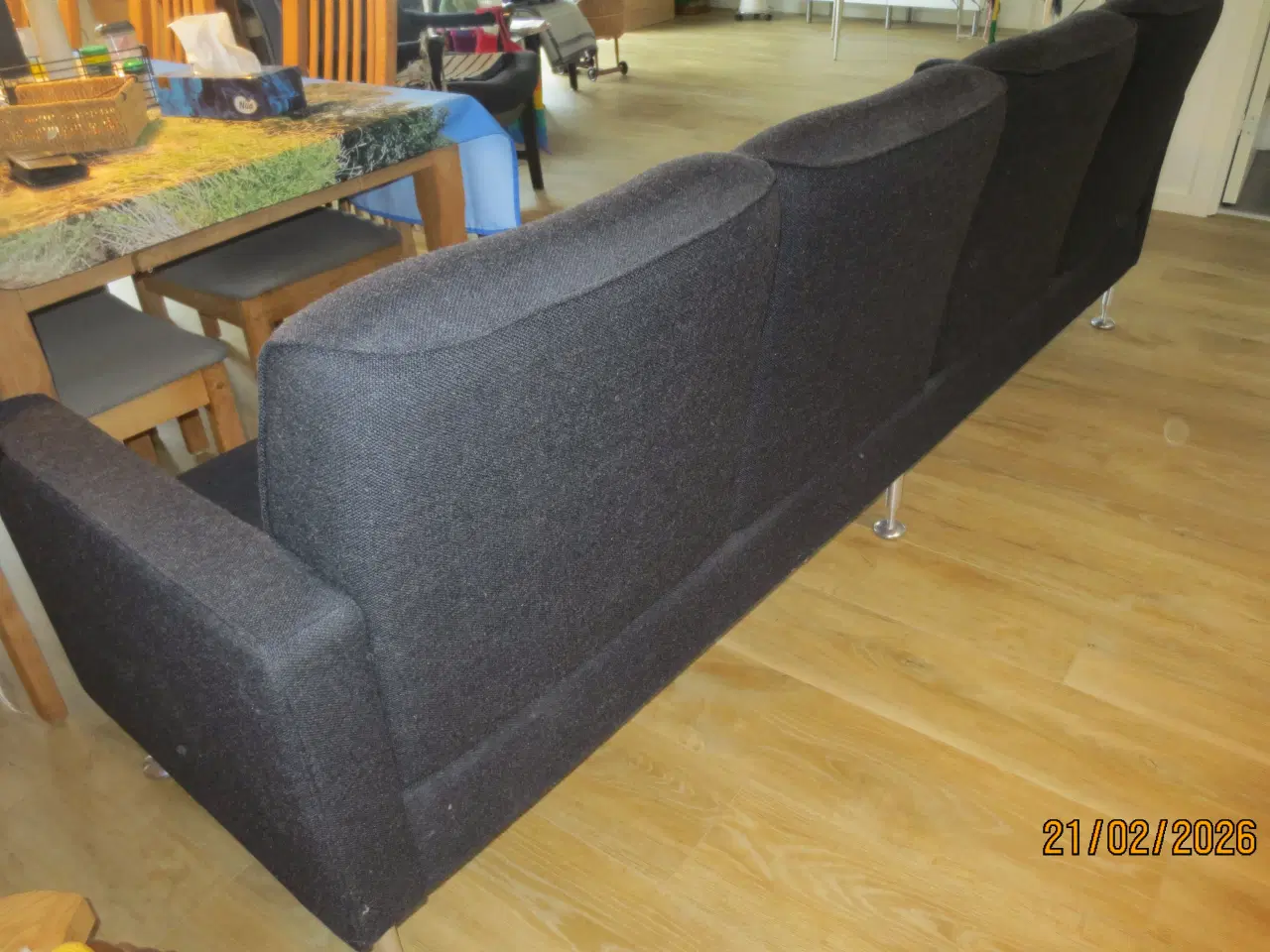 Billede 3 - 1 stk Farstrup 4 personers sofa med sort stof