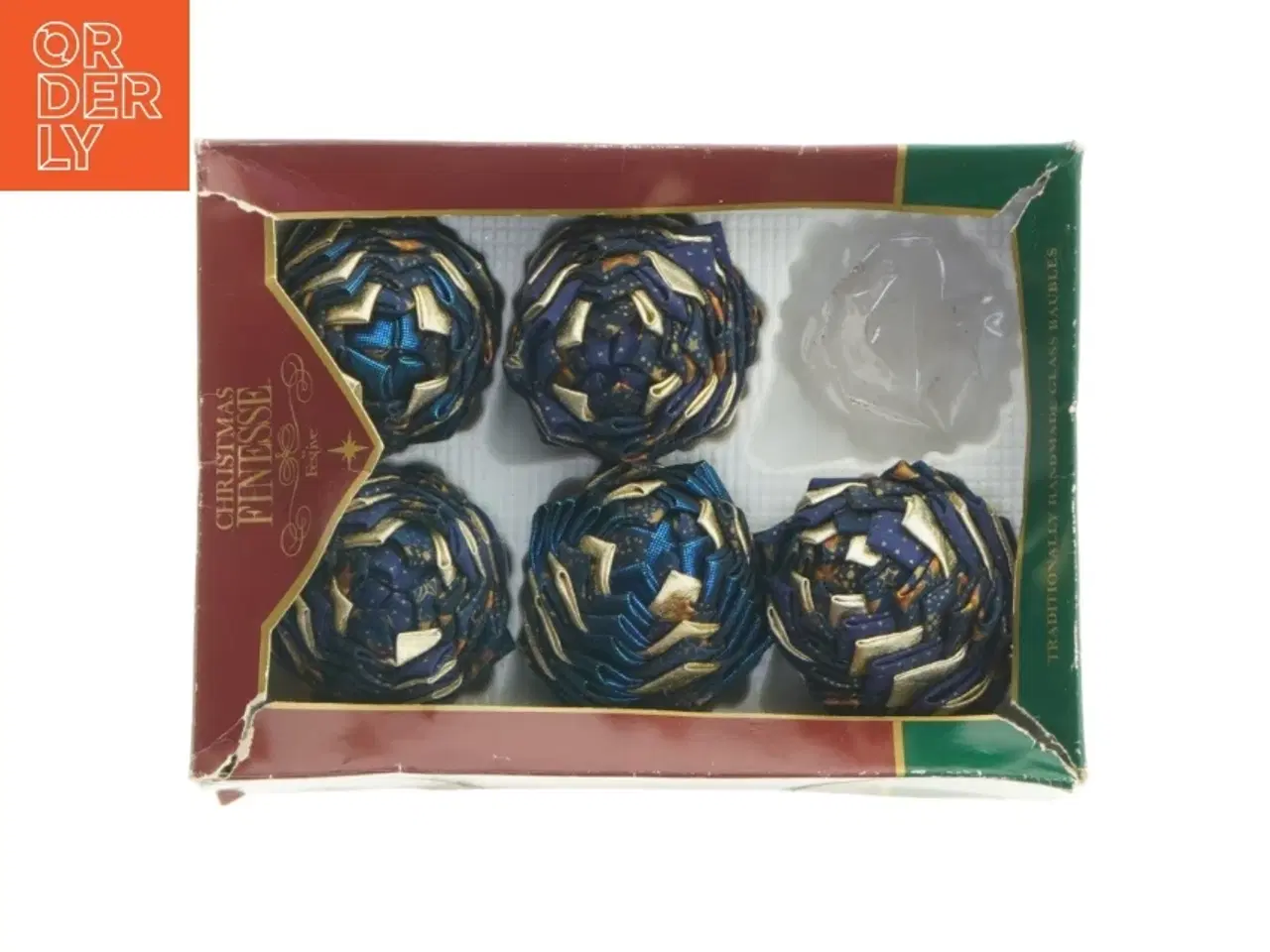 Billede 1 - 5 Patchwork julekugler(str. 5 styk. 8 cm)