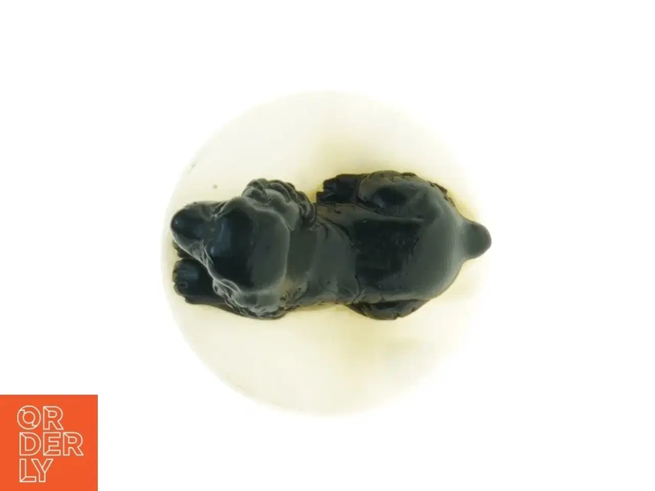 Billede 4 - Sort Cocker Spaniel hund figur på hvid marmor (str. Diameter 8 cm h, 6 cm)